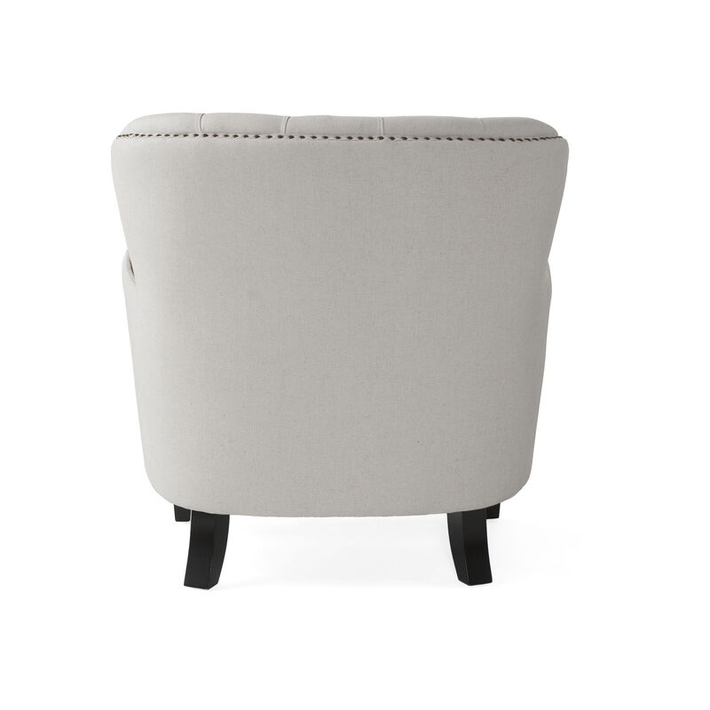 Merax Contemporary Fabric Club Chair and Ottoman Set