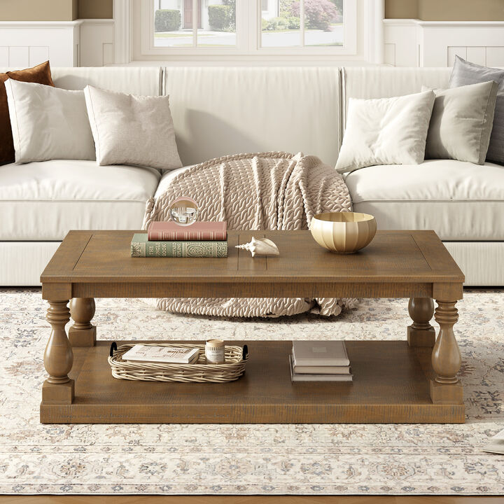 Merax Vintage Coffee Table for Living Room