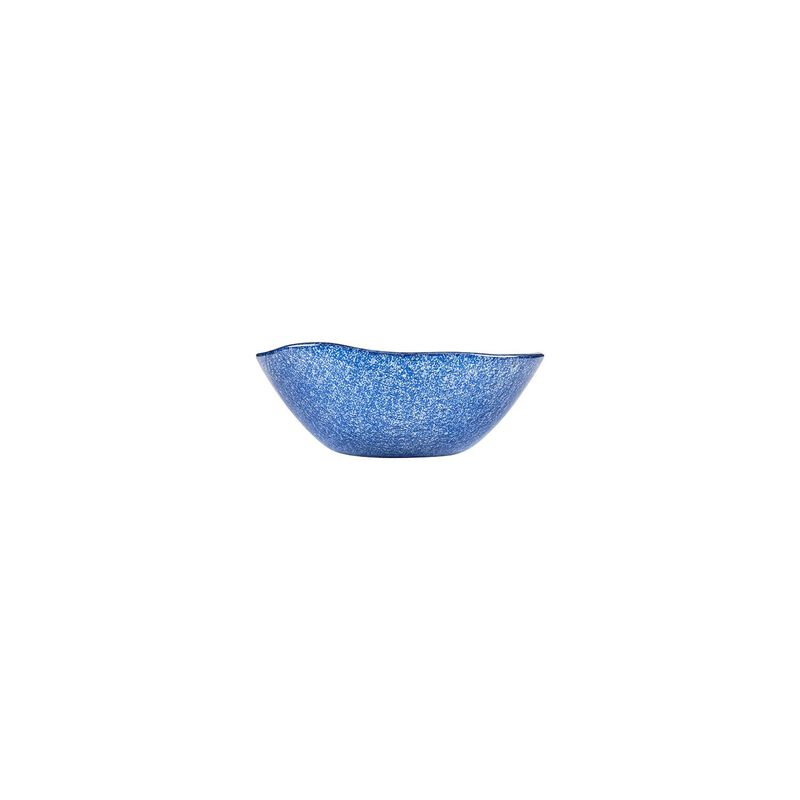Glass Dinnerware dia.7.5" h:2.75" 20 oz. Round Blue Glass Bowl