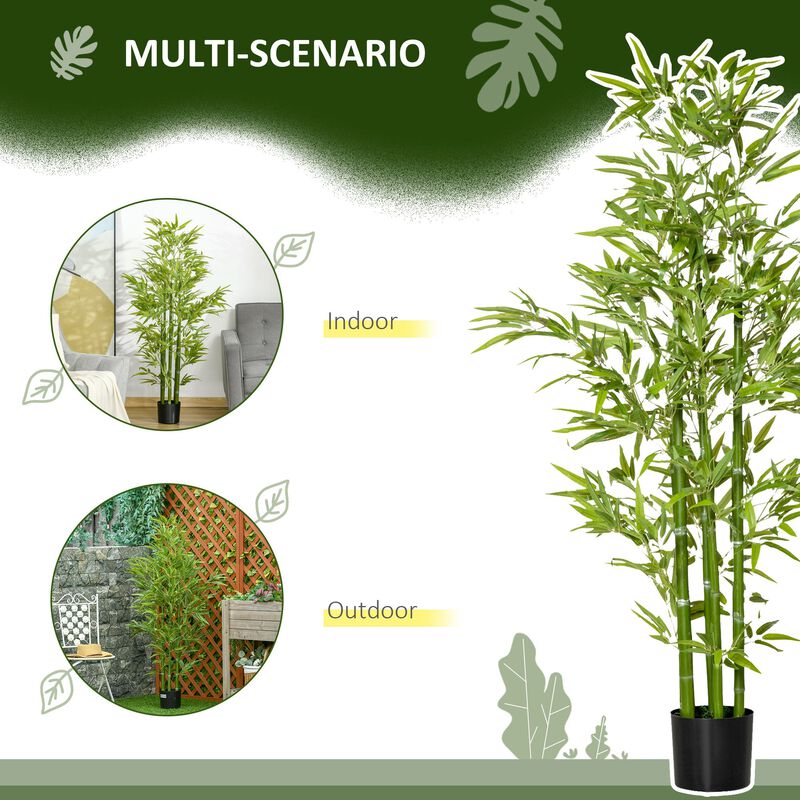 Tall Faux Bamboo: 5ft Artificial Tree for Indoor/Outdoor Decor