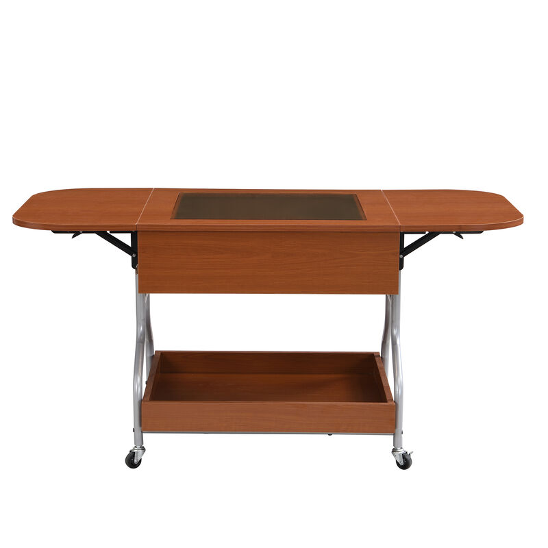 Merax Modern Extended Coffee Table with Wheels
