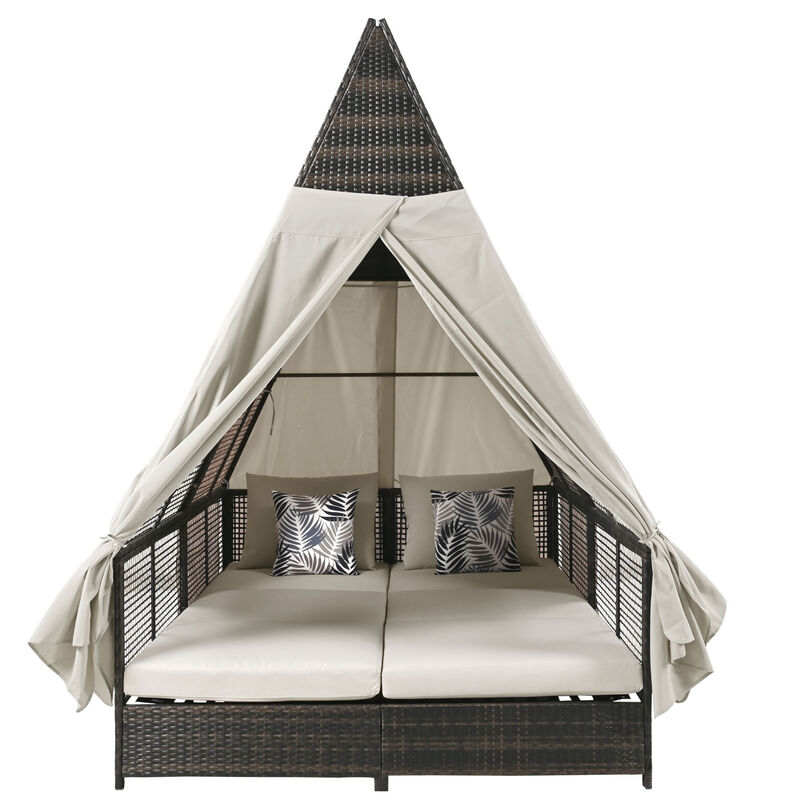 Merax  Outdoor Daybed Patio Lounge Bed