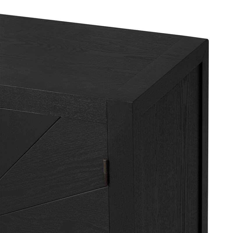 Merax Ash Veneer Storage Cabinet