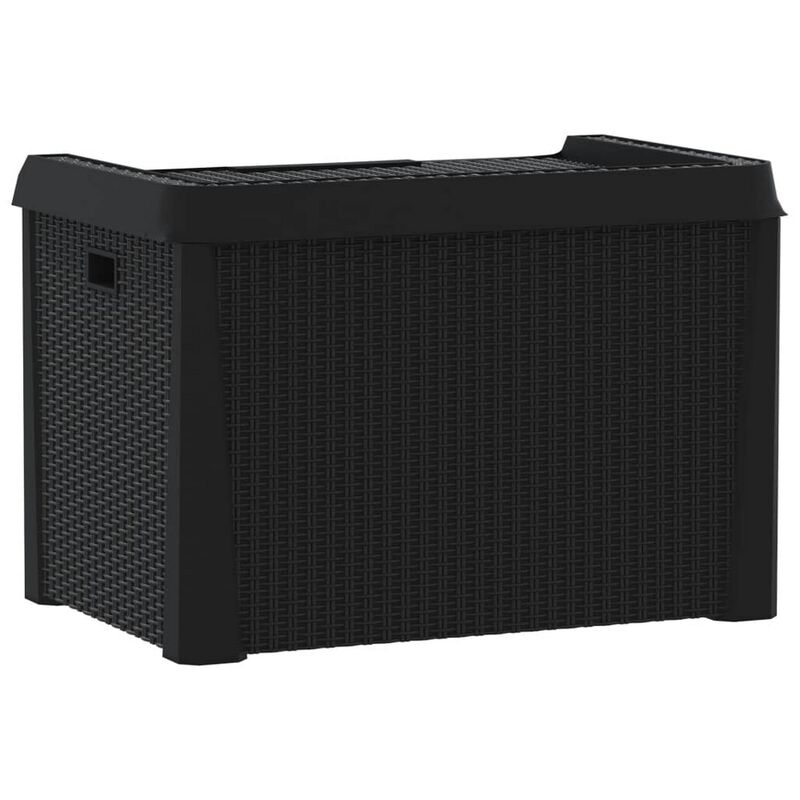 Outdoor Storage Box, 33 Gallon Capacity 29 Inch Weather Resistant Gray - Benzara