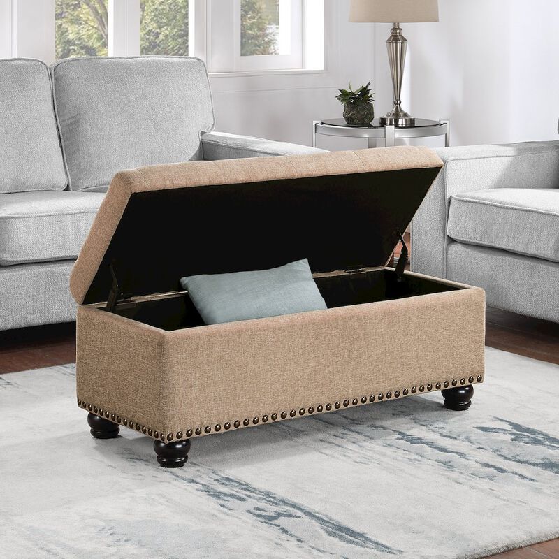 Convenience Concepts Designs4Comfort 9th Avenue Storage Ottoman Bench