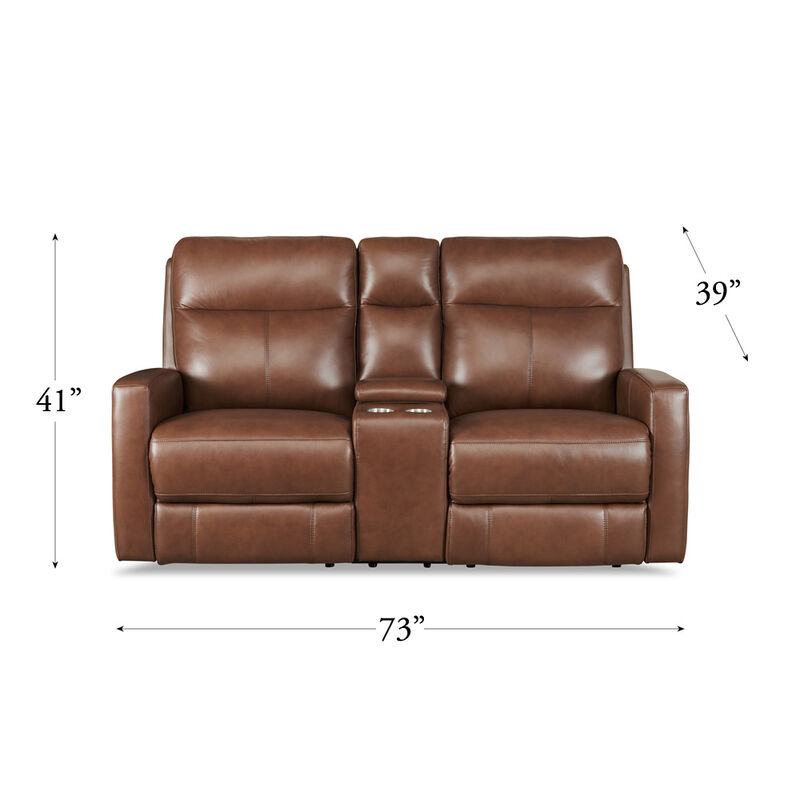 Vienna Power Headrest Zero Gravity Reclining Loveseat with Console
