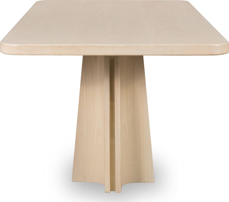 Zinnia Ash Wood Double Pedestal Dining Table