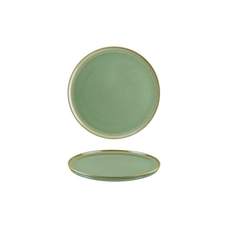 Sage dia.8.75" Round Green Porcelain Plate (Set of 4)