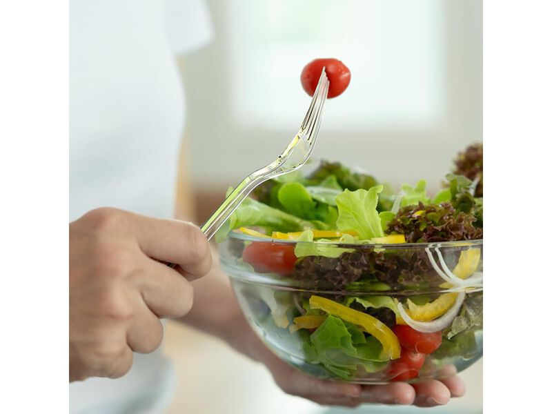 Dealusy 360 Count Extra Heavy Duty Clear Plastic Forks Disposable