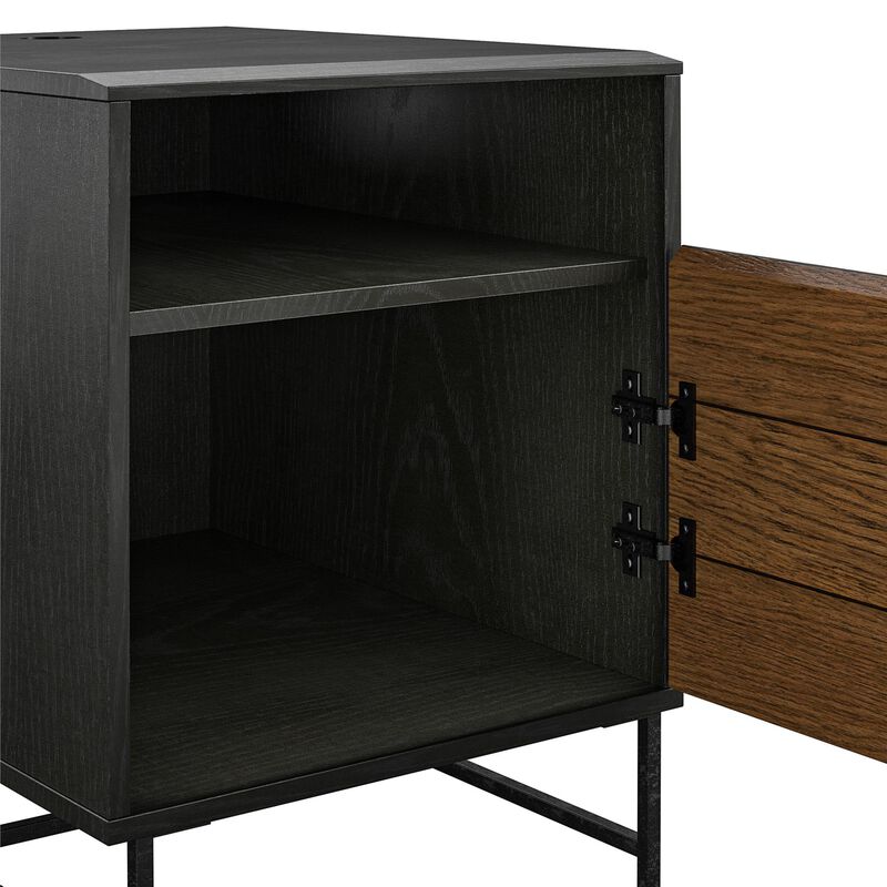 Reznor End Table, Black Oak