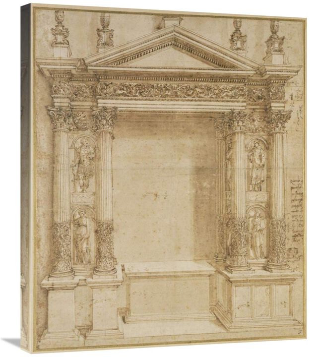 Design for an Altar, ca. 1527-Canvas Art-24.9x30