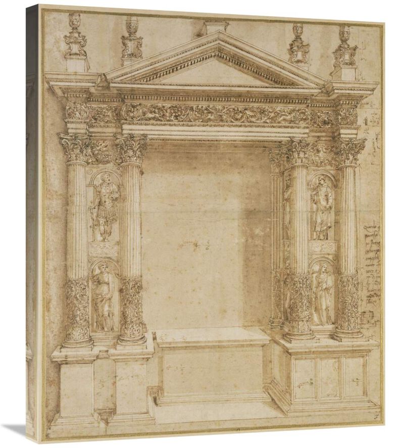 Design for an Altar, ca. 1527-Canvas Art-24.9x30