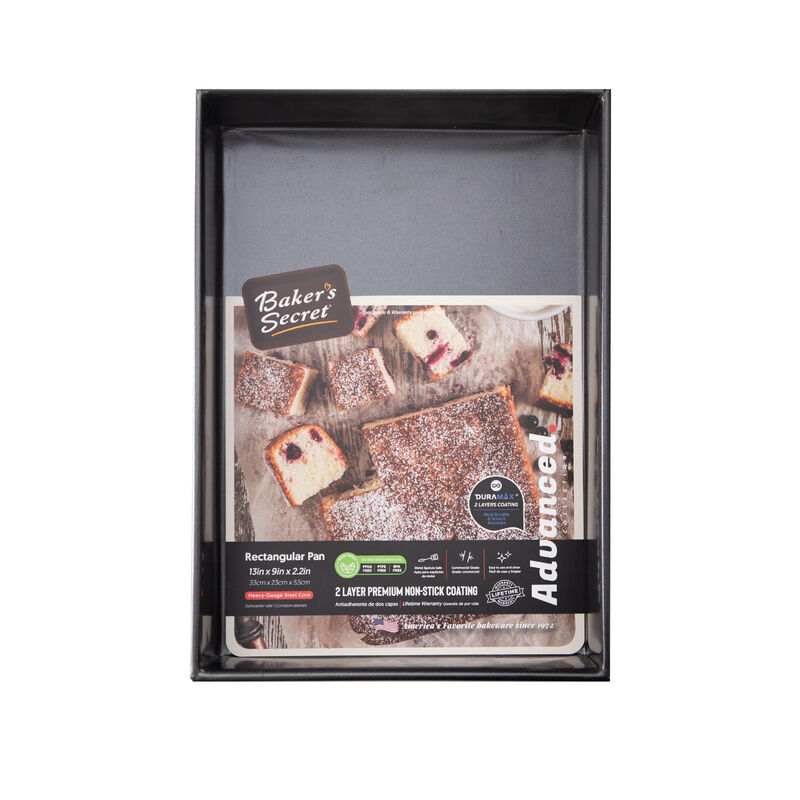 Baker's Secret Roaster Pan 13.6", Double Layer Non-stick Coating, Dark Gray Advanced Collection Carbon Steel