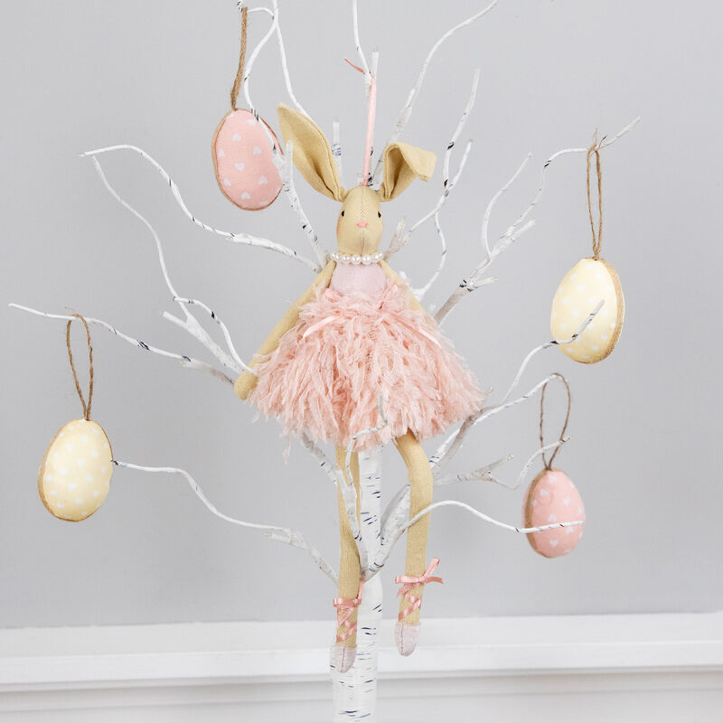 Plush Ballerina Bunny Easter Wall Decoration - 13"
