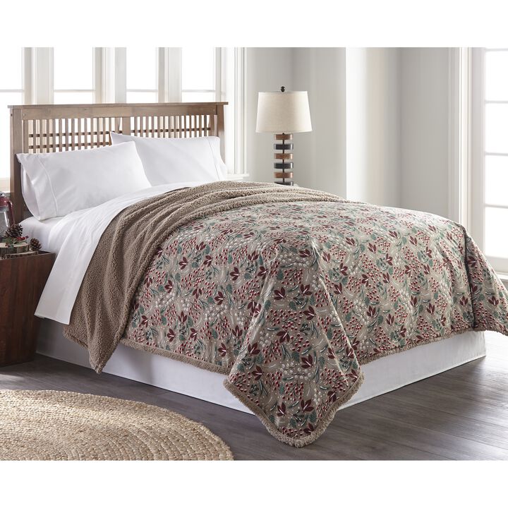 Micro Flannel Reverse to Sherpa Blanket, Full/Queen