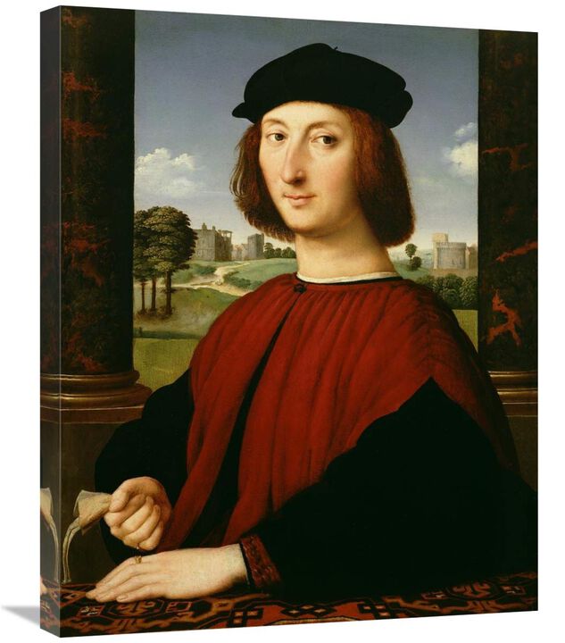 Portrait of a Young Man in Red-Canvas Art-22x28