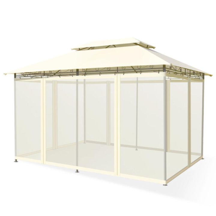 Hivvago 10 Feet x 13 Feet Tent Canopy Shelter with Removable Netting Sidewall