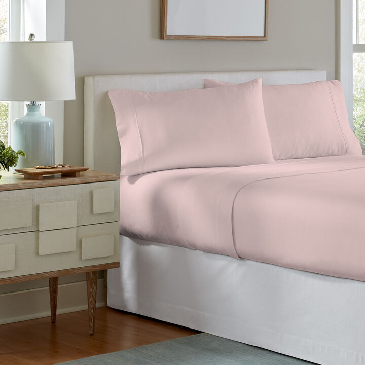 Pointehaven Superior Weight 175 GSM 100% Cotton White Solid Flannel Deep Pocket 3 pc Sheet Set, Twin