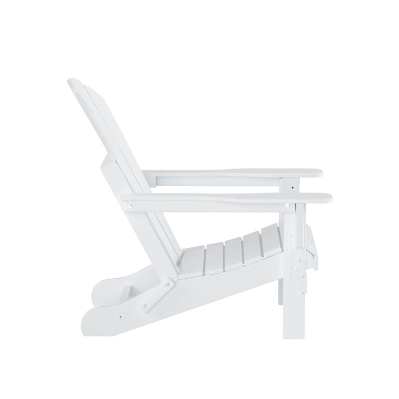 WestinTrends Outdoor Patio Adirondack Chair with Side Table