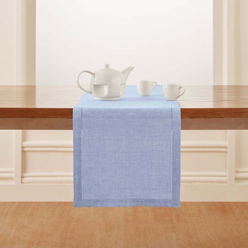 Solino Home 100% Pure Linen Table Runner 14 x 36 Inch | Milan