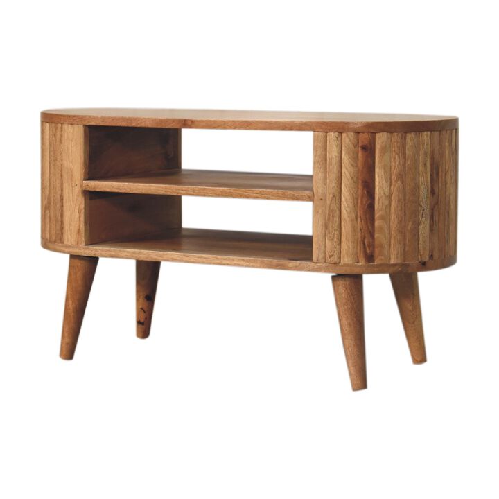 Stripe  Solid Wood Media Unit