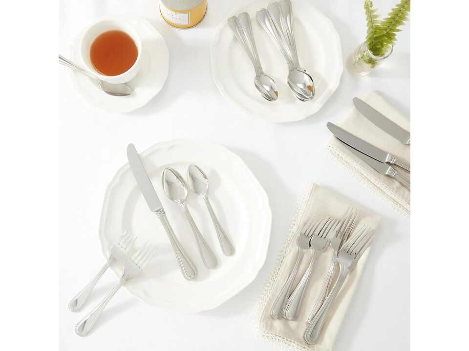 Lenox Vintage Jewel 20-Piece Flatware Set, 3.60 LB, Metallic