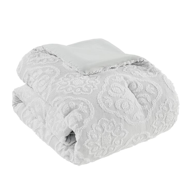 Gracie Mills Woodward Shabby Chic Tufted Medallion Comforter Set