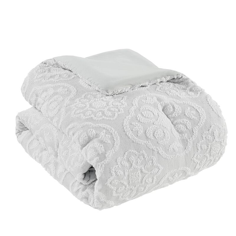 Gracie Mills Woodward Shabby Chic Tufted Medallion Comforter Set