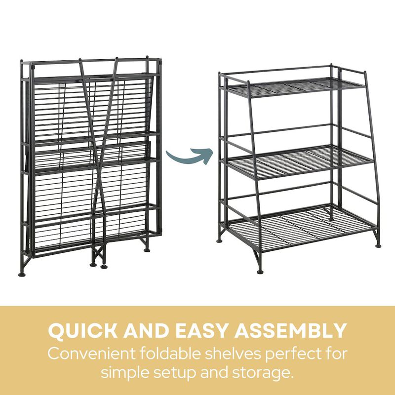 Convenience Concepts Xtra Storage 3 Tier Ladder Folding Metal Shelf