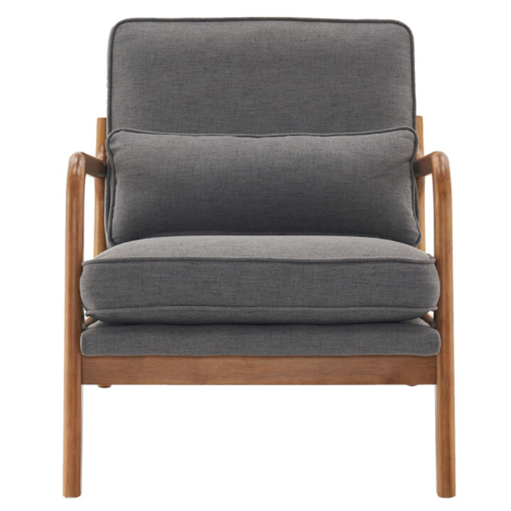 Modern Upholstered Lounge Chair with Armrests for Living Room or Bedroom