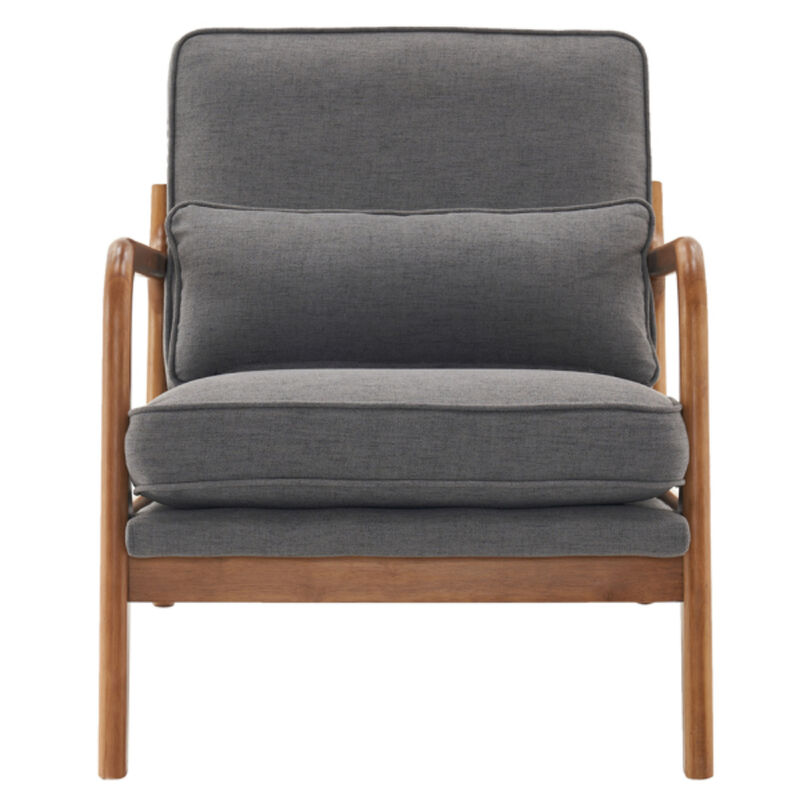 Modern Upholstered Lounge Chair with Armrests for Living Room or Bedroom