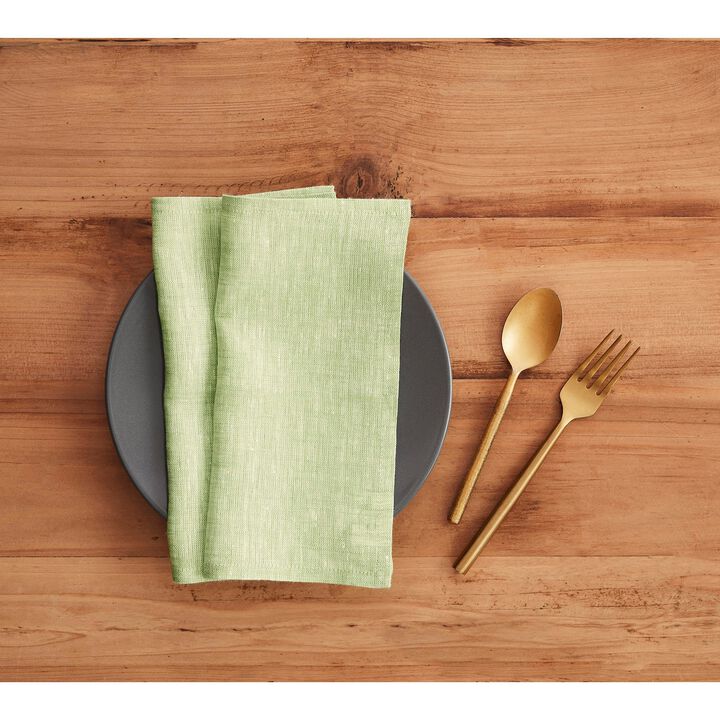 Solino Home 100% Pure Linen Athena Cocktail Napkins Set of 12 9 x 9 Inch for Spring & Easter