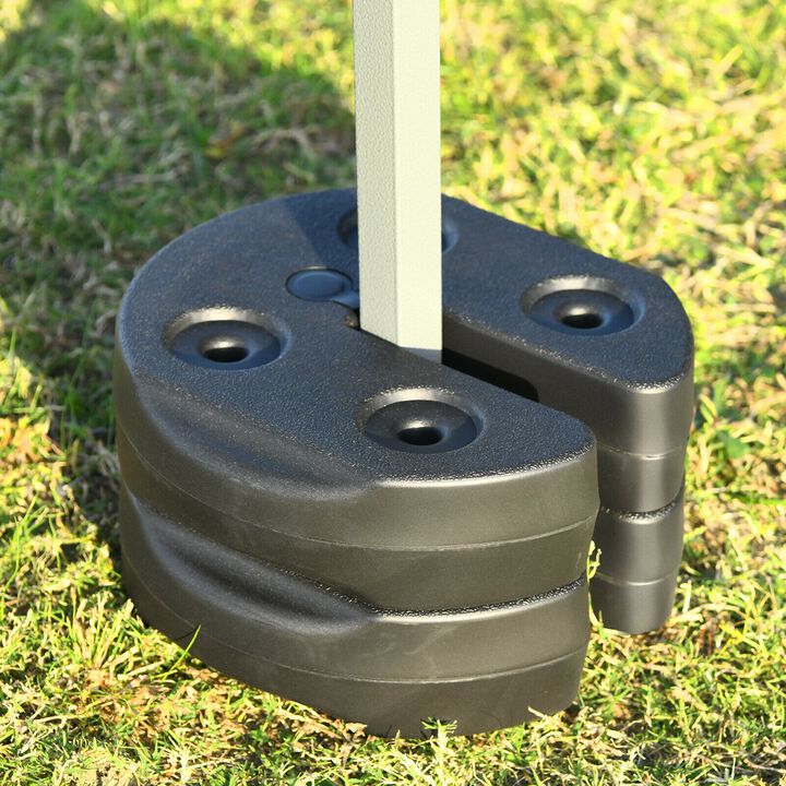 6-Piece Weight Plates for Patio Canopy Tent Gazebo, Shade Umbrella with Water-Filled Stability