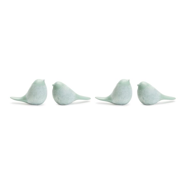 Set of 4 Bird Figurines Decorative Garden or Home Decor Accents