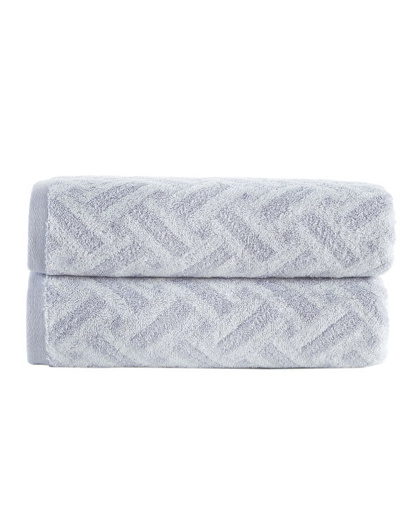 Brooks Brothers Criss Cross Stripe 2 pcs Bath Sheets