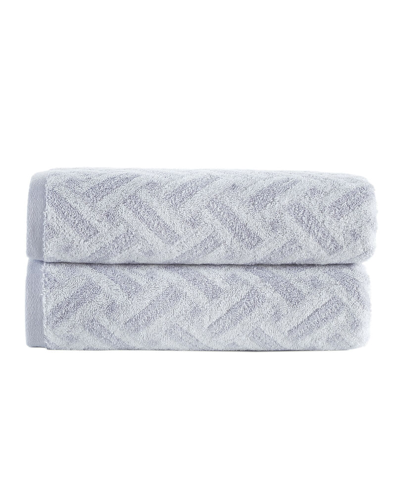Brooks Brothers Criss Cross Stripe 2 pcs Bath Sheets
