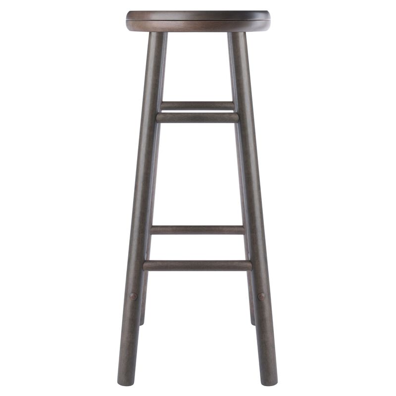 Winsome Shelby 2-Pc Swivel Seat Bar Stool Set - Oyster Gray