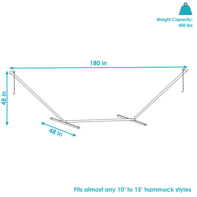 Sunnydaze Powder-Coated Steel Beam Construction Hammock Stand