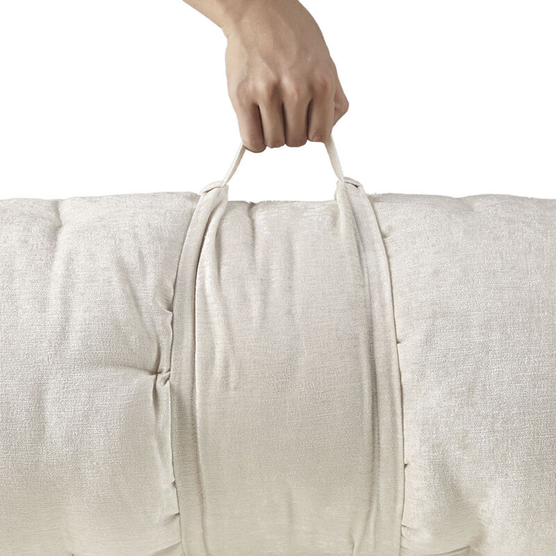 Gracie Mills Lucien Chenille Lightweight Long Lounger Floor Pillow Cushion