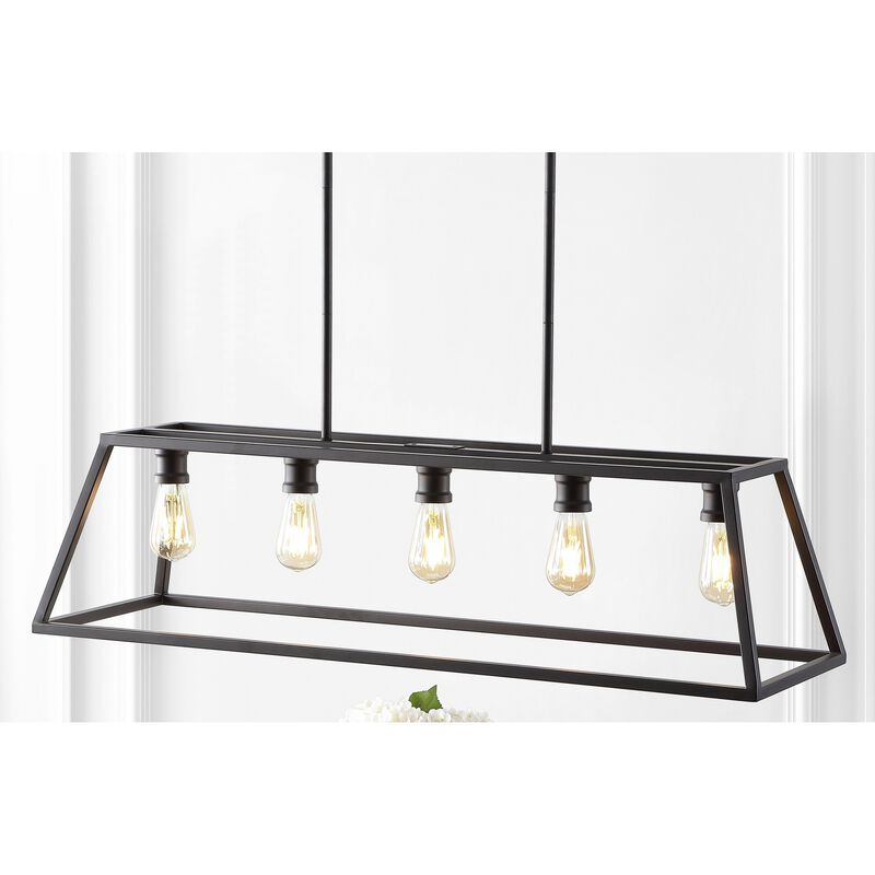 Floyd 5-Light Adjustable Iron Farmhouse Vintage LED Dimmable Pendant