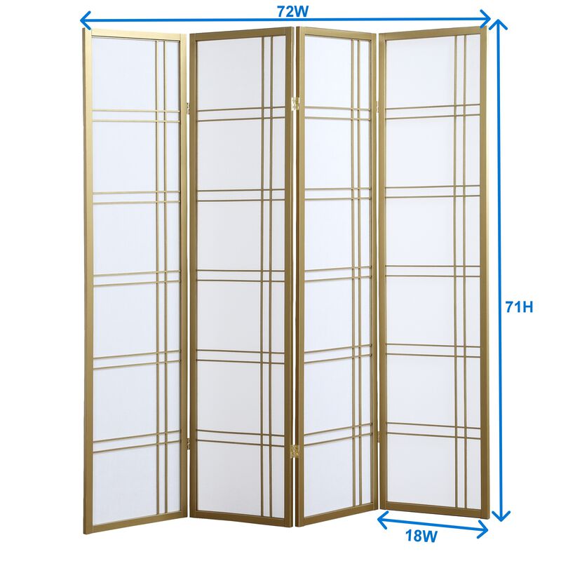 Streamdale Seto 4-Panel Room Divider Screen, Silver