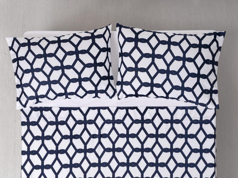 Brooks Brothers Chain Link Allover Printed Cotton Sateen Pillowcase Pair