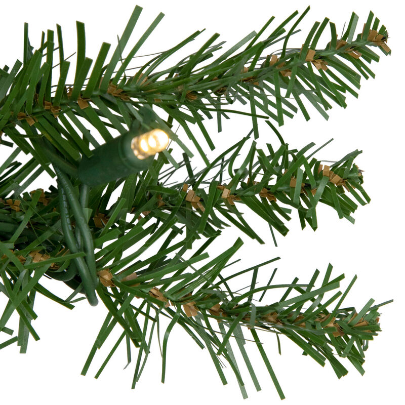 50' x 10" Pre-Lit Northern Pine Commercial Christmas Garland - Warm White LED Lights