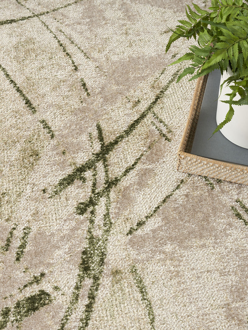 Astra Machine Washable ASW14 Beige/Green 7'10" x 10' Rug