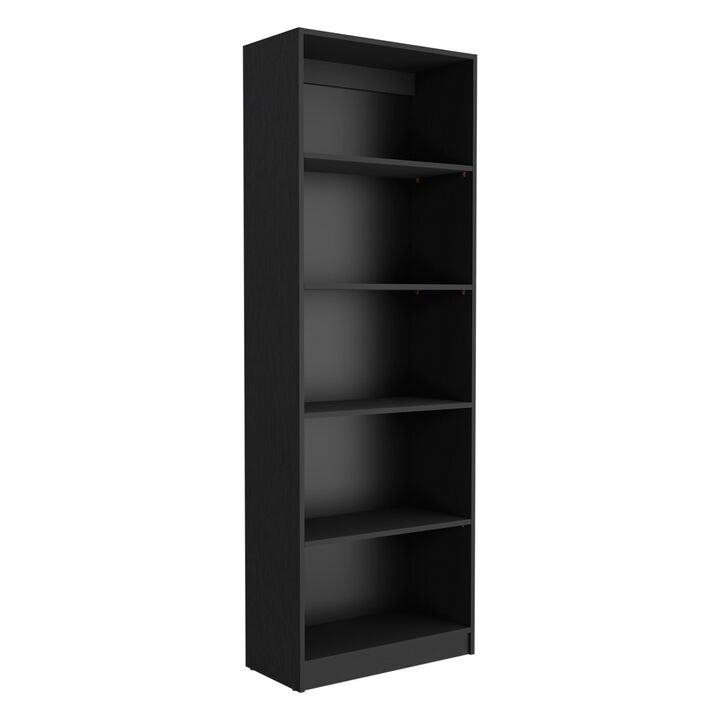 Home 4 Shelves Bookcase with Multi-Tiered Storage -Black