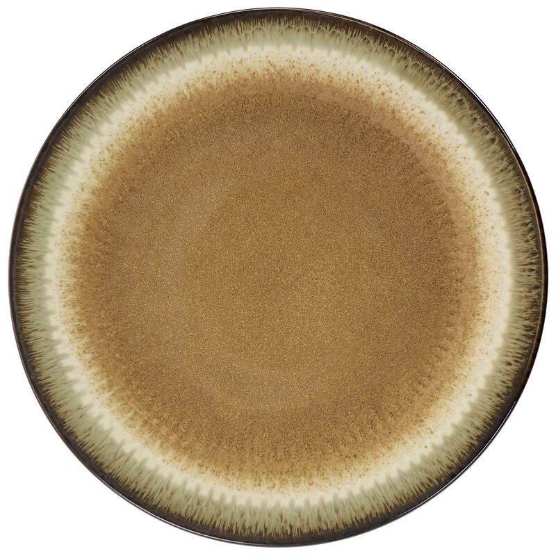 Gibson Elite Moonstruck 16 Piece Ceramic Dinnerware Set in Brown