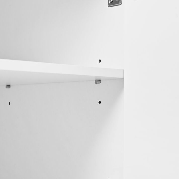 Minimalist Style 60 L Large Storage Space Sideboard With 4 Doors And Rebound Device