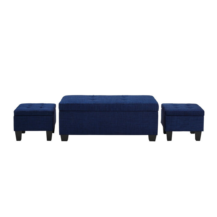 Everett 3 Piece Storage Ottoman