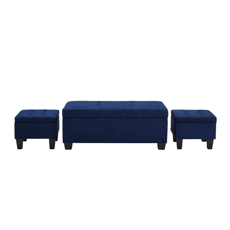Everett 3 Piece Storage Ottoman