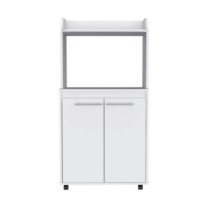 Charlotte 1-Shelf 2-Door Kitchen Pantry White